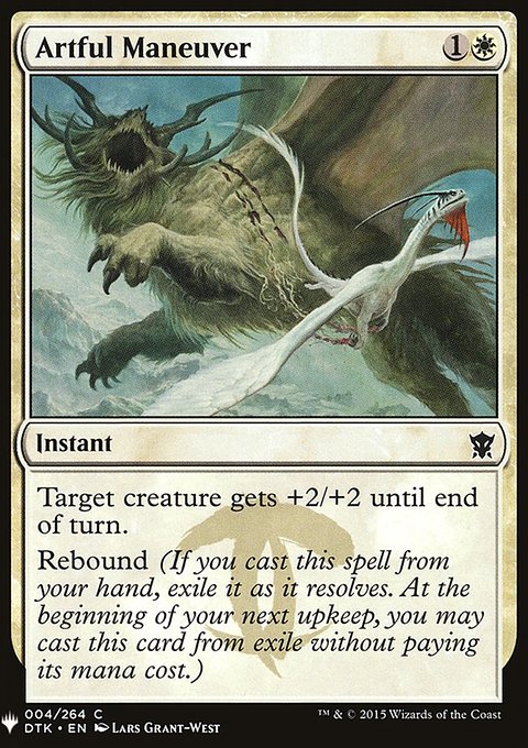 Artful Maneuver, The List #DTK-4, Magic: The Gathering card