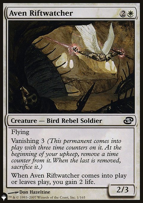 Aven Riftwatcher, The List #PLC-1, Magic: The Gathering card
