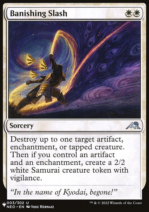 Banishing Slash, The List #NEO-3, Magic: The Gathering card