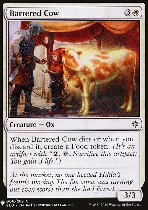 Bartered Cow, The List #ELD-6, Magic: The Gathering card