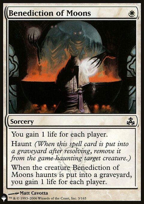 Benediction of Moons, The List #GPT-3, Magic: The Gathering card