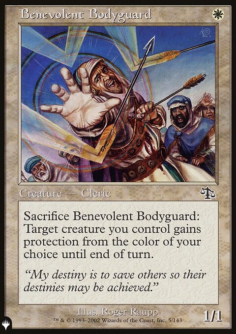 Benevolent Bodyguard, The List #JUD-5, Magic: The Gathering card