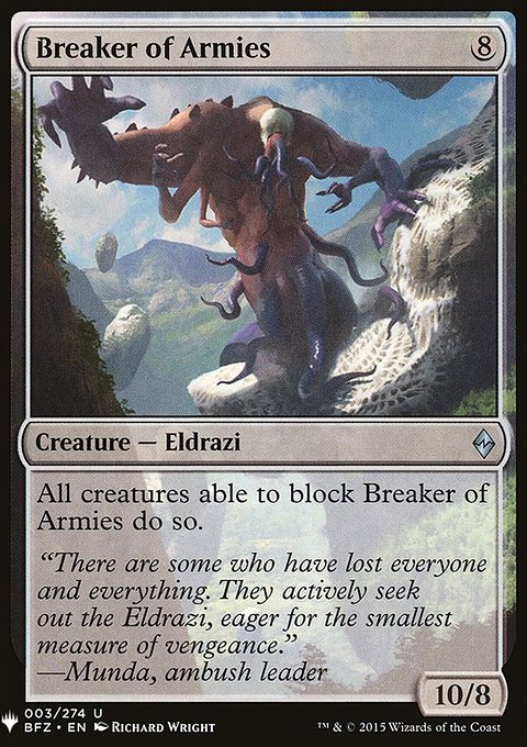 Breaker of Armies, The List #BFZ-3, Magic: The Gathering card