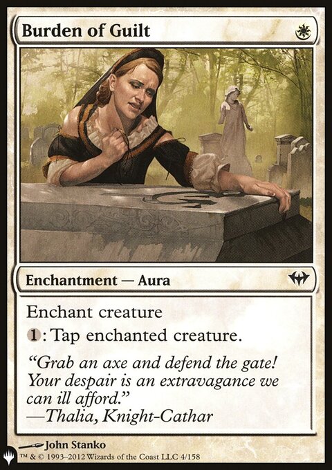 Burden of Guilt, The List #DKA-4, Magic: The Gathering card