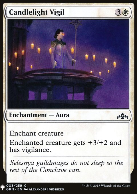 Candlelight Vigil, The List #GRN-3, Magic: The Gathering card