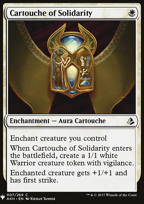 Cartouche of Solidarity, The List #AKH-7, Magic: The Gathering card