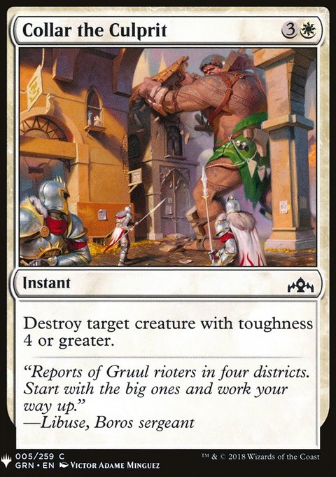 Collar the Culprit, The List #GRN-5, Magic: The Gathering card