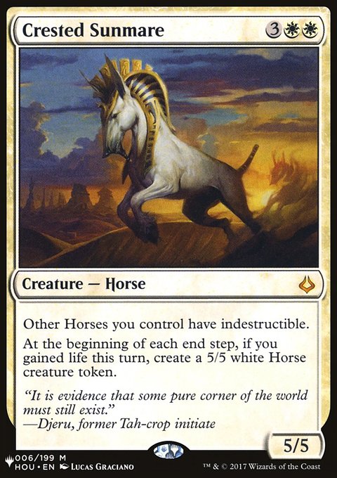 Crested Sunmare, The List #HOU-6, Magic: The Gathering card