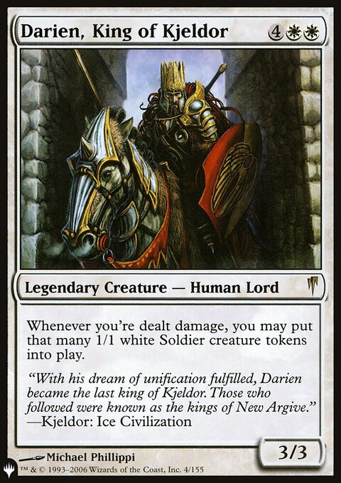 Darien, King of Kjeldor, The List #CSP-4, Magic: The Gathering card