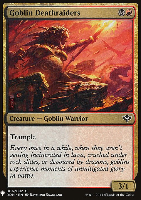 Goblin Deathraiders, The List #DDN-6, Magic: The Gathering card