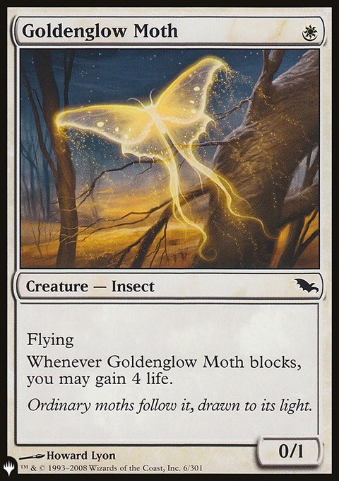 Goldenglow Moth, The List #SHM-6, Magic: The Gathering card