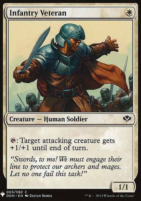 Infantry Veteran, The List #DDN-3, Magic: The Gathering card