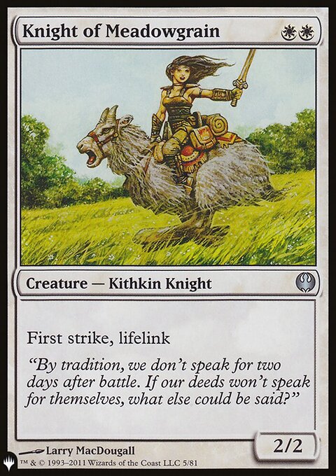 Knight of Meadowgrain, The List #DDG-5, Magic: The Gathering card