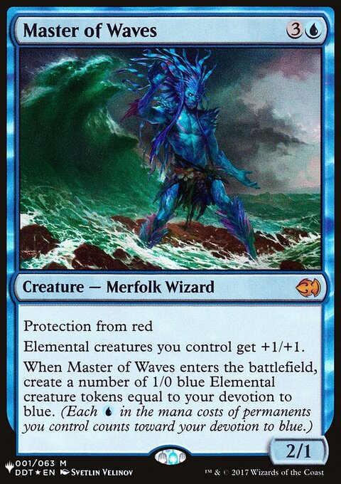 Master of Waves, The List #DDT-1, Magic: The Gathering card
