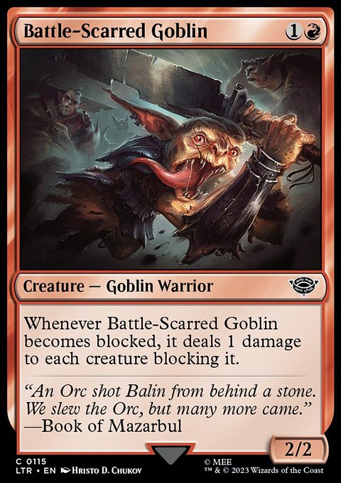 Battle-Scarred Goblin, The Lord of the Rings: Tales of Middle-earth #115, Magic: The Gathering card