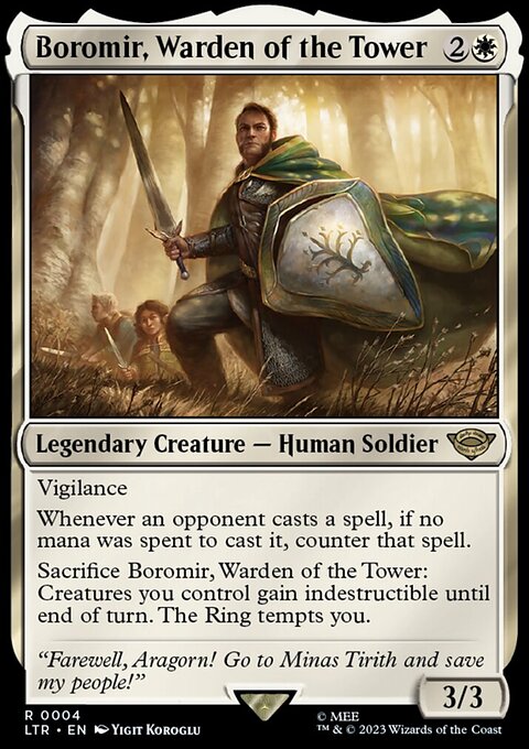Boromir, Warden of the Tower, The Lord of the Rings: Tales of Middle-earth #4, Magic: The Gathering card
