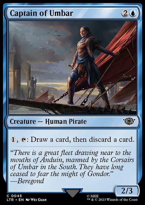 Captain of Umbar, The Lord of the Rings: Tales of Middle-earth #45, Magic: The Gathering card