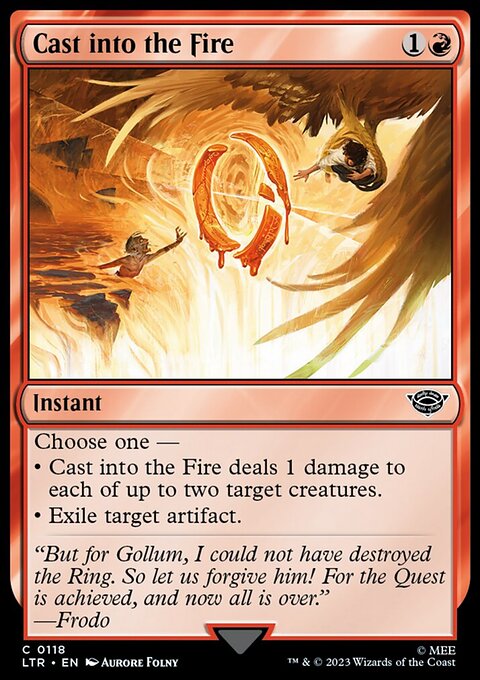 Cast into the Fire, The Lord of the Rings: Tales of Middle-earth #118, Magic: The Gathering card