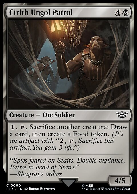 Cirith Ungol Patrol, The Lord of the Rings: Tales of Middle-earth #80, Magic: The Gathering card