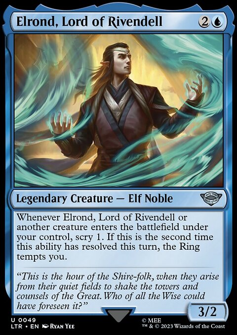 Elrond, Lord of Rivendell, The Lord of the Rings: Tales of Middle-earth #49, Magic: The Gathering card
