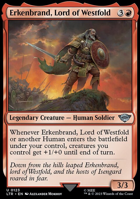 Erkenbrand, Lord of Westfold, The Lord of the Rings: Tales of Middle-earth #123, Magic: The Gathering card