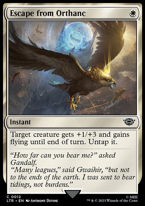 Escape from Orthanc, The Lord of the Rings: Tales of Middle-earth #12, Magic: The Gathering card