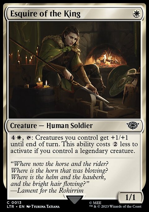 Esquire of the King, The Lord of the Rings: Tales of Middle-earth #13, Magic: The Gathering card