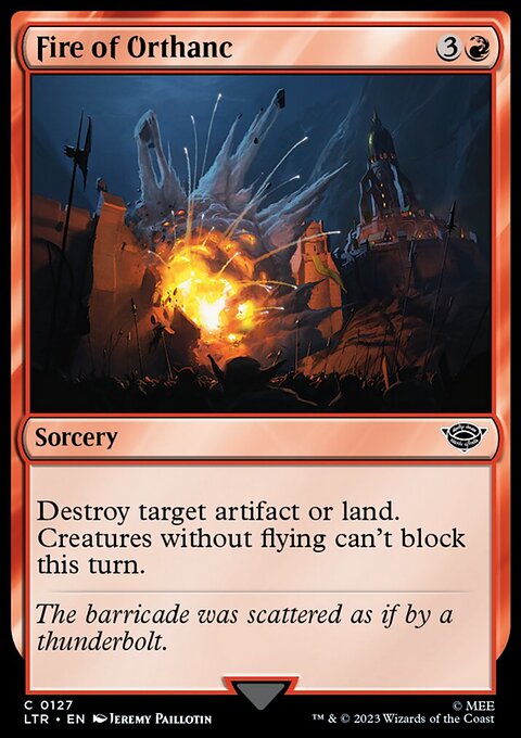 Fire of Orthanc, The Lord of the Rings: Tales of Middle-earth #127, Magic: The Gathering card