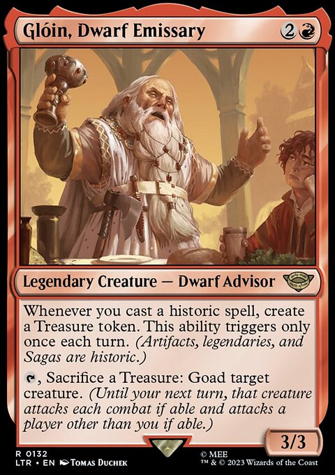 Glóin, Dwarf Emissary, The Lord of the Rings: Tales of Middle-earth #132, Magic: The Gathering card