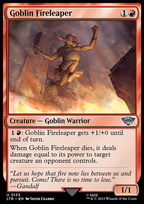 Goblin Fireleaper, The Lord of the Rings: Tales of Middle-earth #133, Magic: The Gathering card