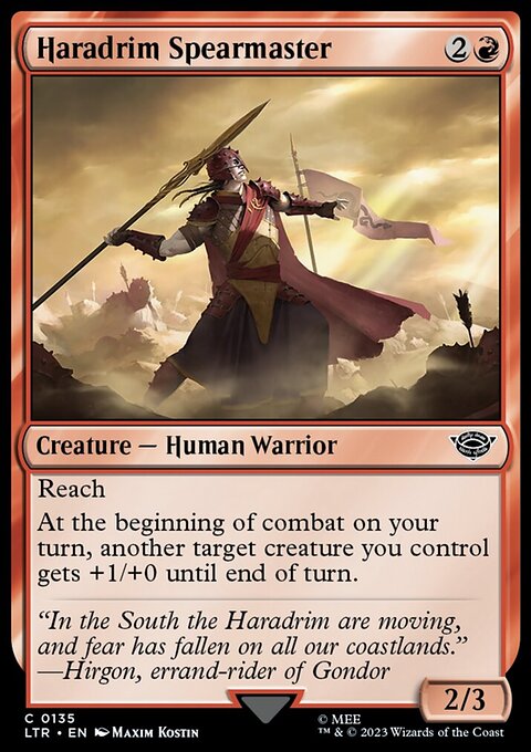Haradrim Spearmaster, The Lord of the Rings: Tales of Middle-earth #135, Magic: The Gathering card