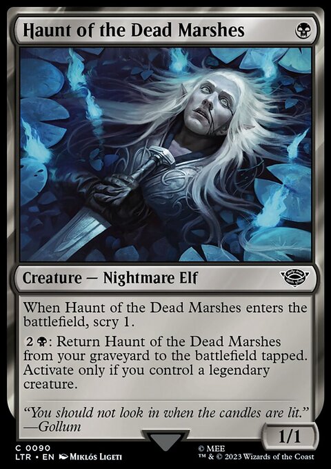 Haunt of the Dead Marshes, The Lord of the Rings: Tales of Middle-earth #90, Magic: The Gathering card
