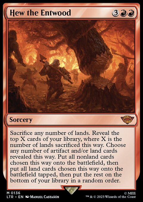 Hew the Entwood, The Lord of the Rings: Tales of Middle-earth #136, Magic: The Gathering card