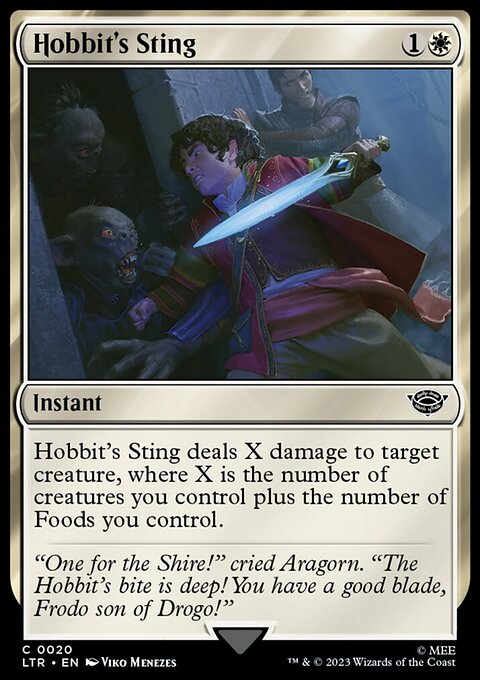 Hobbit's Sting, The Lord of the Rings: Tales of Middle-earth #20, Magic: The Gathering card