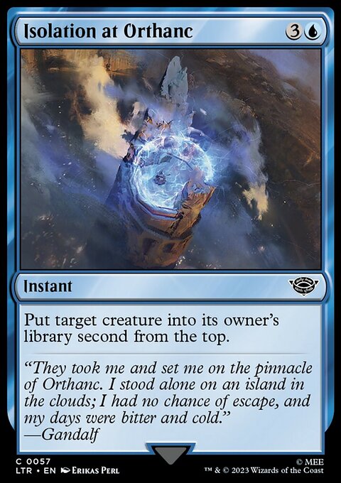 Isolation at Orthanc, The Lord of the Rings: Tales of Middle-earth #57, Magic: The Gathering card