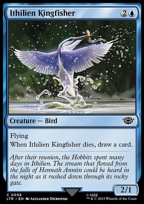 Ithilien Kingfisher, The Lord of the Rings: Tales of Middle-earth #58, Magic: The Gathering card