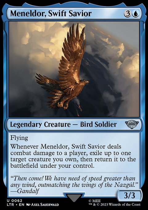 Meneldor, Swift Savior, The Lord of the Rings: Tales of Middle-earth #62, Magic: The Gathering card
