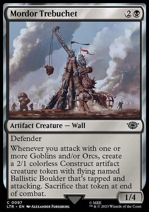 Mordor Trebuchet, The Lord of the Rings: Tales of Middle-earth #97, Magic: The Gathering card