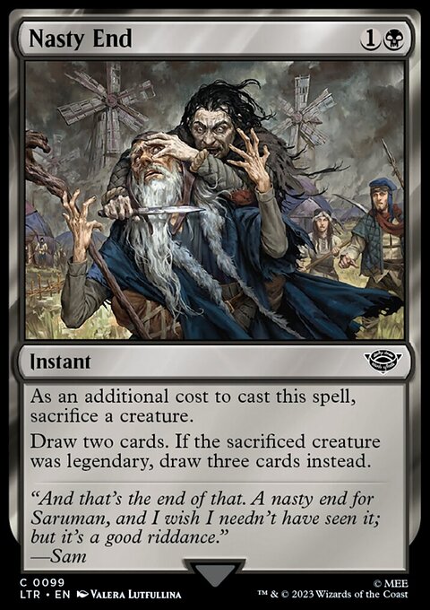 Nasty End, The Lord of the Rings: Tales of Middle-earth #99, Magic: The Gathering card