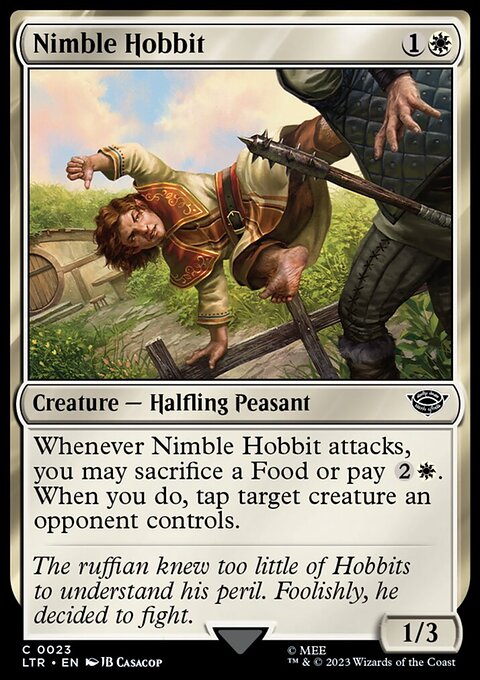 Nimble Hobbit, The Lord of the Rings: Tales of Middle-earth #23, Magic: The Gathering card