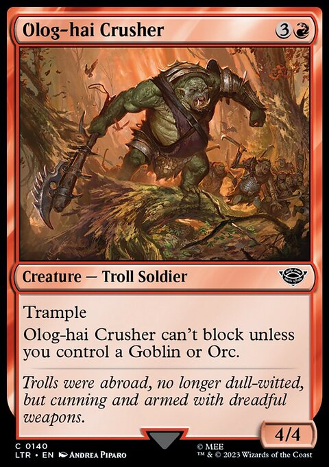 Olog-hai Crusher, The Lord of the Rings: Tales of Middle-earth #140, Magic: The Gathering card