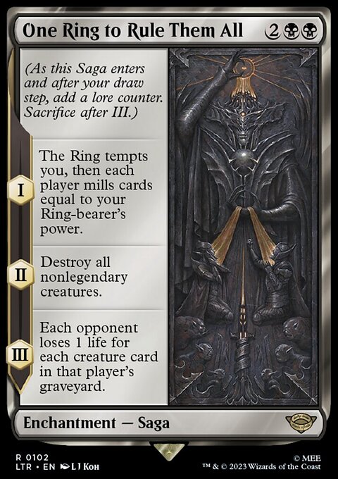 One Ring to Rule Them All, The Lord of the Rings: Tales of Middle-earth #102, Magic: The Gathering card