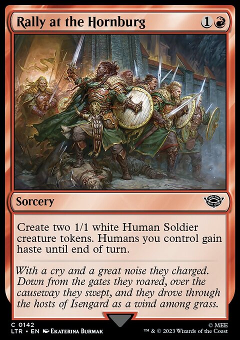 Rally at the Hornburg, The Lord of the Rings: Tales of Middle-earth #142, Magic: The Gathering card