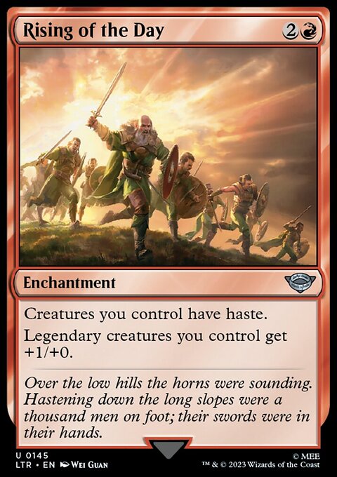Rising of the Day, The Lord of the Rings: Tales of Middle-earth #145, Magic: The Gathering card