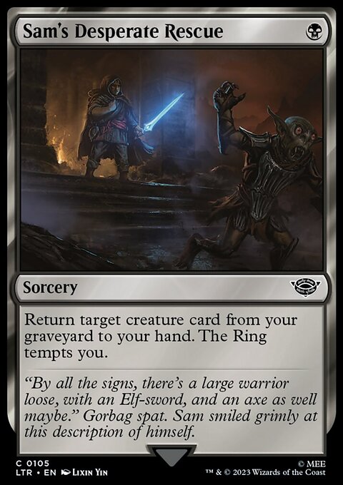 Sam's Desperate Rescue, The Lord of the Rings: Tales of Middle-earth #105, Magic: The Gathering card