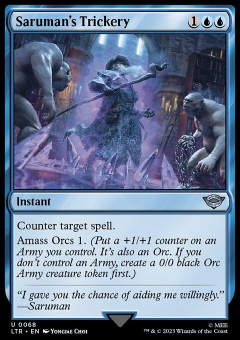 Saruman's Trickery, The Lord of the Rings: Tales of Middle-earth #68, Magic: The Gathering card