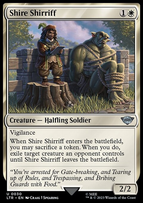 Shire Shirriff, The Lord of the Rings: Tales of Middle-earth #30, Magic: The Gathering card