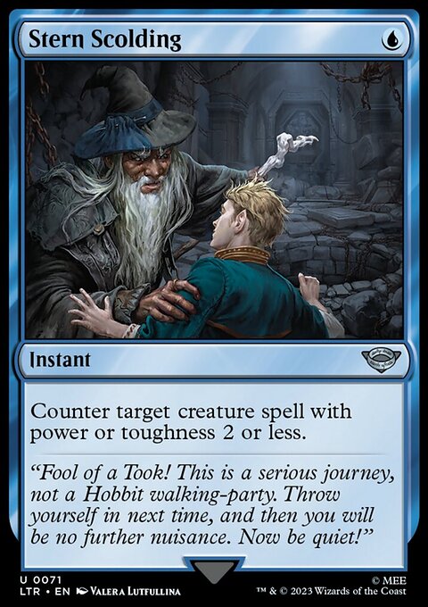 Stern Scolding, The Lord of the Rings: Tales of Middle-earth #71, Magic: The Gathering card