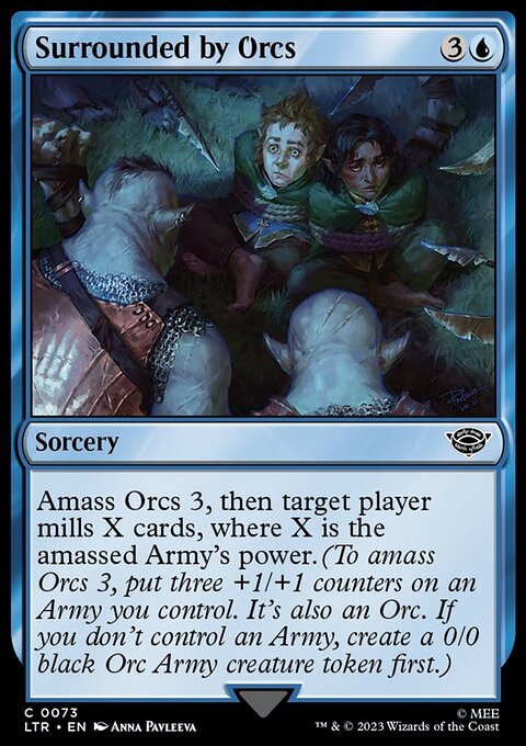Surrounded by Orcs, The Lord of the Rings: Tales of Middle-earth #73, Magic: The Gathering card