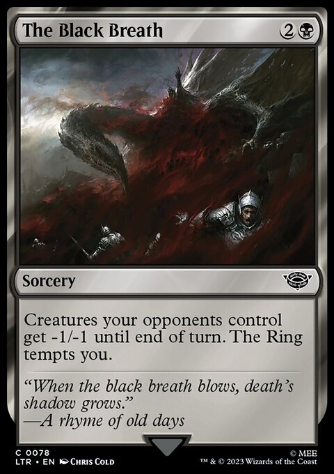 The Black Breath, The Lord of the Rings: Tales of Middle-earth #78, Magic: The Gathering card